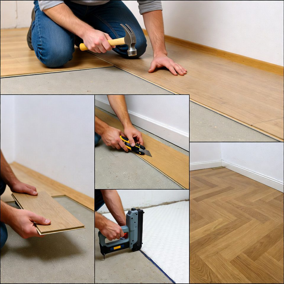 Полагане на подови настилки